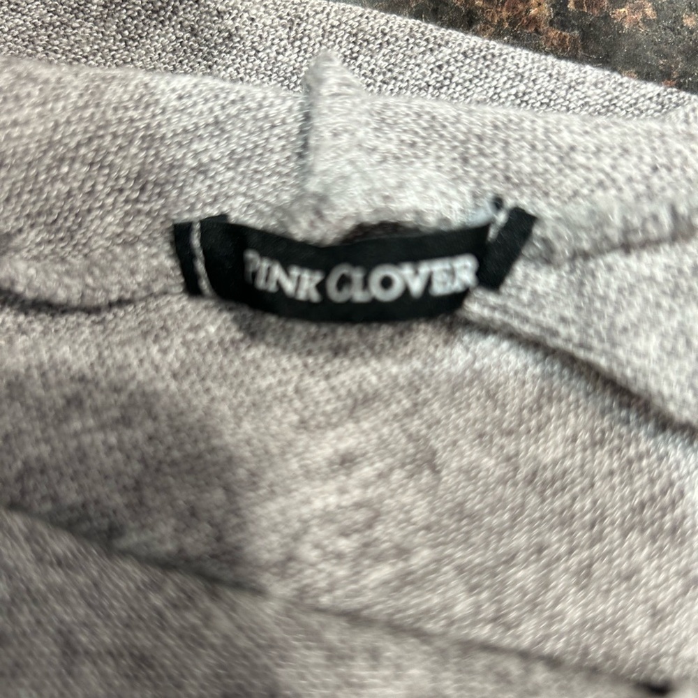 Pink clover hooded sweatshirt size large gray - Picture 4 of 5